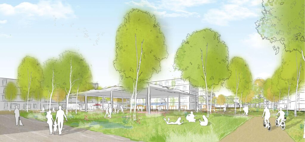 Fernmeldezeugamt Heusenstamm - Perspektive Quartiersmitte